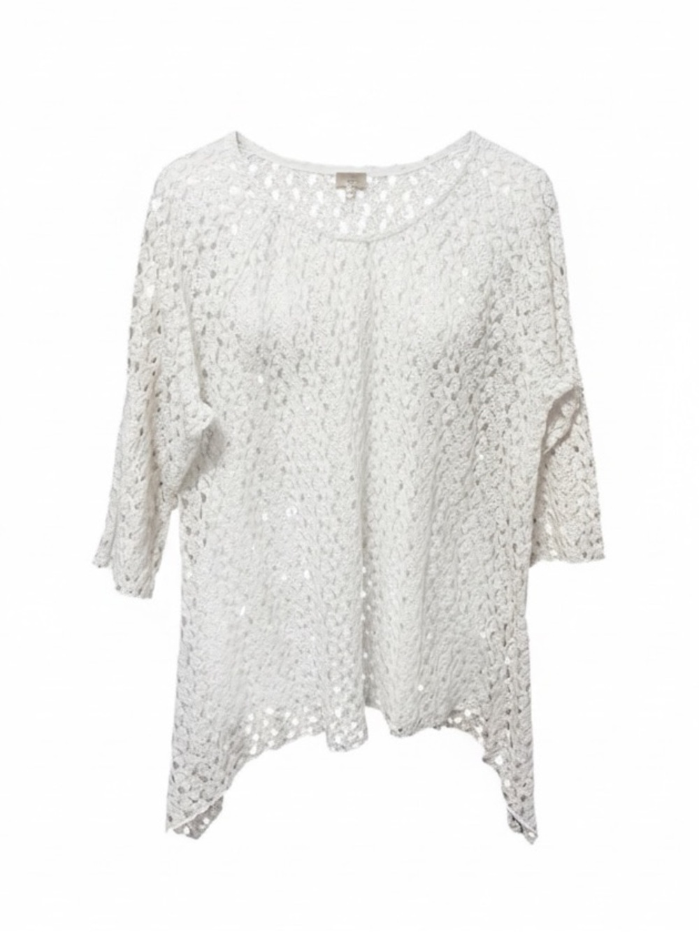 Ivory Crochet Lace Boho Top – Approx. L/XL